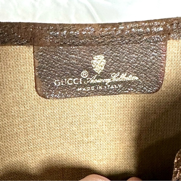 GUCCI SIGNATURE Beige Tote With Red And Green Straps Gorgeous - Picture 8 of 16